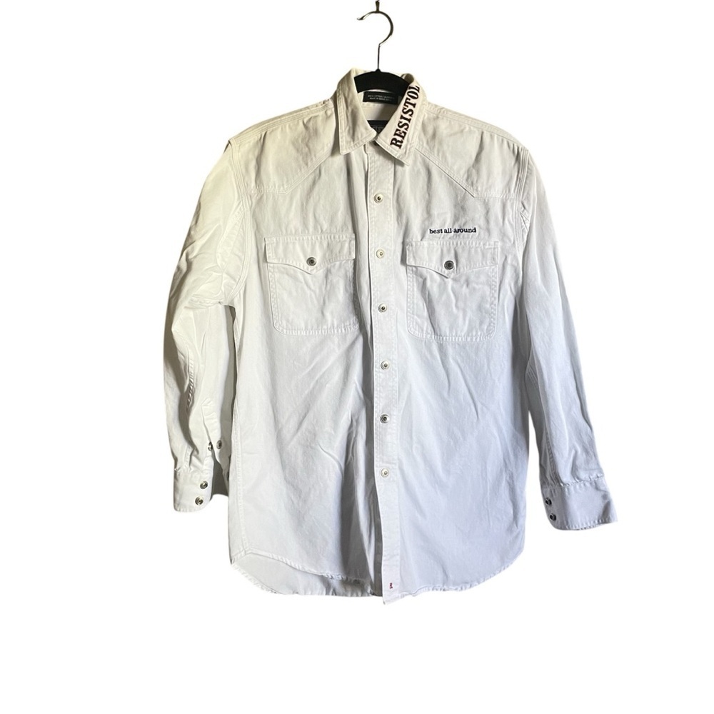 Resistol White Pearl Snap Long Sleeve Shirt